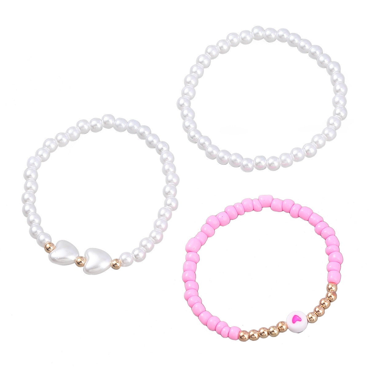 Wholesale Resin Imitation Pearl Bracelet Set of Three